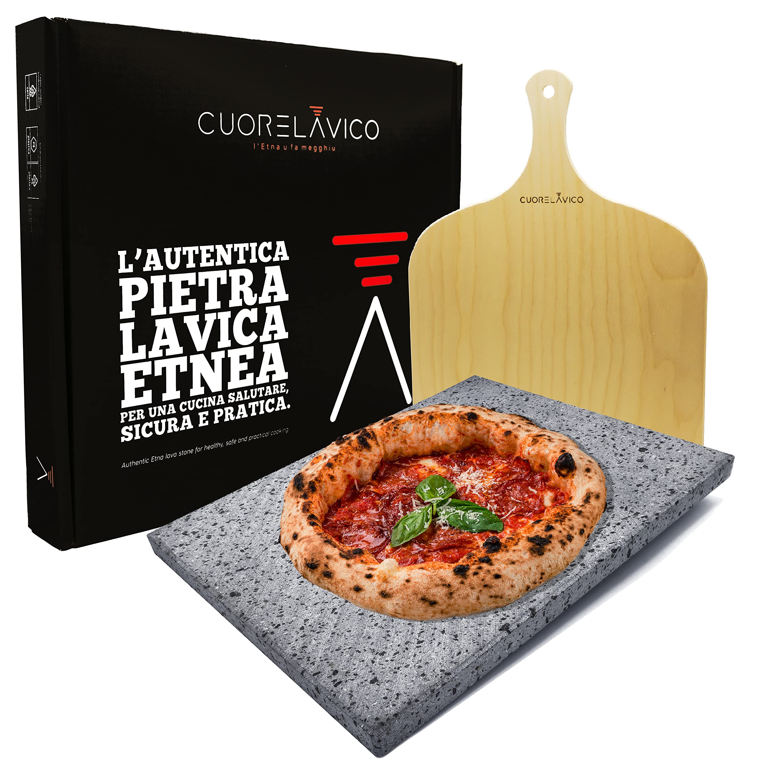 Cuore Lavico: Placa Refractaria de Piedra Volcánica para Pizzas Perfectas