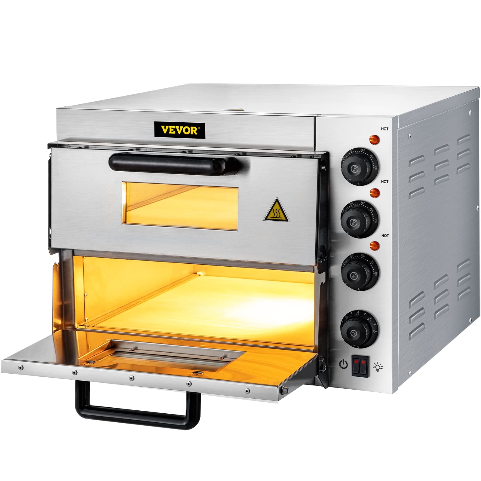 VEVOR Horno de Pizza Eléctrico: Cocina Deliciosas Comidas Rápidas